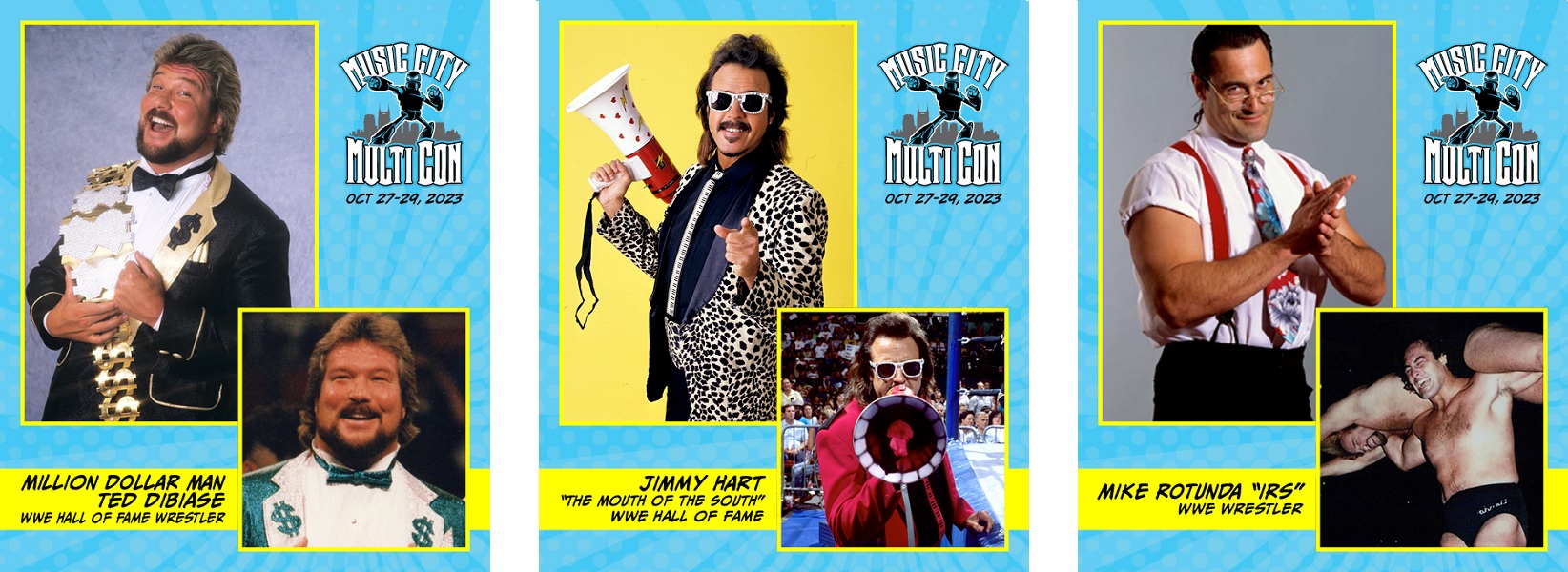 Money, Inc, Ted DiBiase, Mike Rotunda, Jimmy Hart - Music City Multi Con Guests