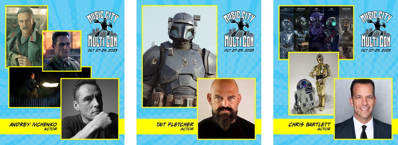 Tait Fletcher, Chris Bartett, Andrey Ivchenko - Music City Multi Con Guests