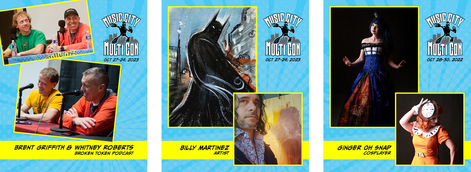 Broken Token Podcast, Billy Martinez, Ginger Oh Snap - Music City Multi Con Guests