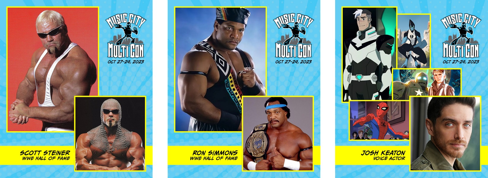 Scott Steiner, Ron Simmons, Josh Keaton - Music City Multi Con Guests
